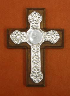 Mexican Pewter - Florentine Keepsake Cross